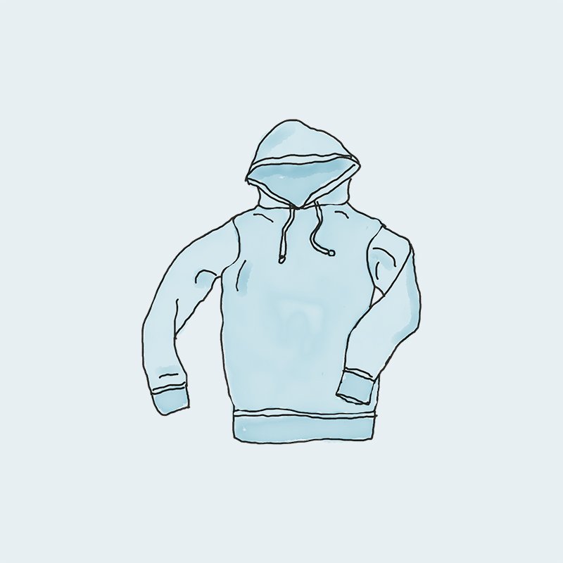 Blue hoodie